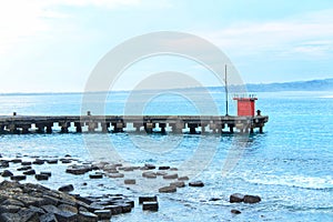 This is a photo of the view of the linau pier and the blue sea