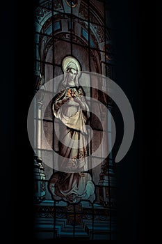 Photo of Vitraux of the virgin Mary photo