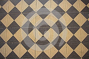 Photo wall mosaic - chess pattern