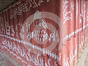 Photo of Warali painting a style of Tribal art