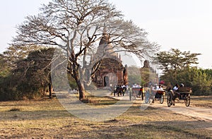 The temples in Bagan, Myanmar