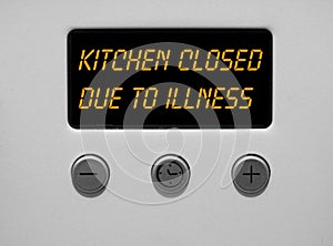 Clever digital timer cooker clock message remark witty alert warning dinner dog sign symbol cook food funny comical phrase quip photo