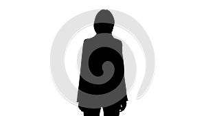 Photo of woman's silhouette in suit jacket