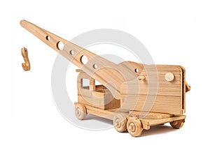 Photo of a wooden toy truck
