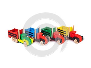 Photo of a wooden toy truck