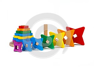 Photo of a wooden toys children`s sorter