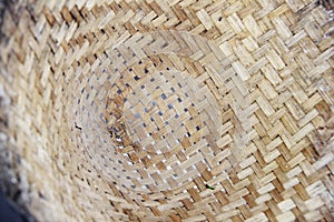 Photo of woven bamboo texture