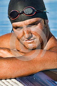 Portrait of young Competitive Swimmer