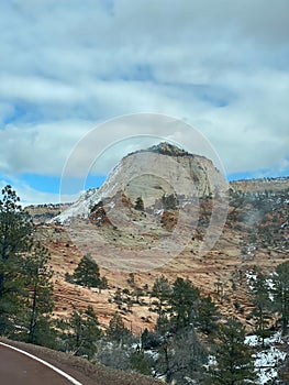 Photo of Zion Canyon in Zion National Park Along Zion Park Blvd in Springdale Utah USA photo