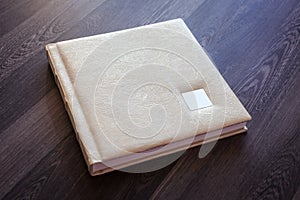Photobook with a cover of genuine leather