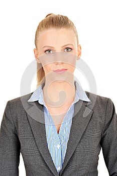 Photobooth portrait of a businesswoman