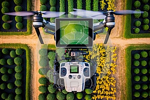 photochemistry and ecology of nature with agronomist drone