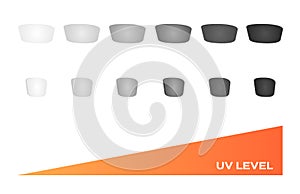 Photochromic lens vector . uv can change the color