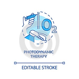 Photodynamic therapy concept icon photo