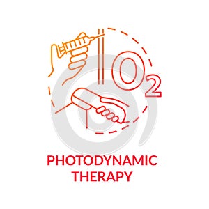 Photodynamic therapy concept icon photo