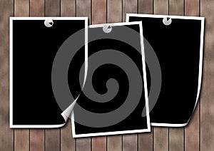 Photoframework on a wooden surface