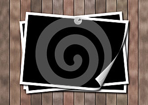 Photoframework on a wooden surface