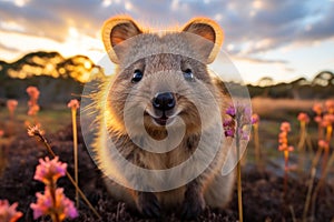 Photogenic Quokka animal rodent. Generate Ai