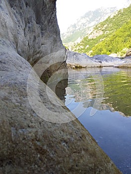 a photogenic view of kiri river in prekal albania