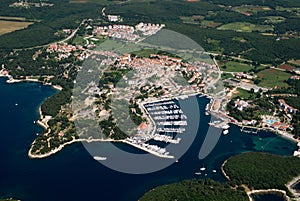 Photograph from air of Vrsar in Istria,Croatia