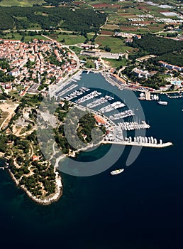 Photograph from air of Vrsar in Istria,Croatia