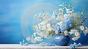 photograph blue flower background tranquil
