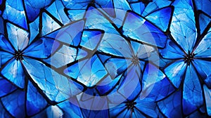 photograph blue geometric shapes