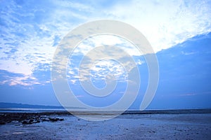 Coming out of Darkness - Bright Sky against Blue Clouds - Rays of Hope - Natural Background