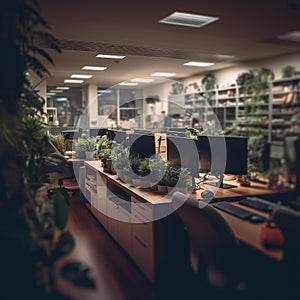 Evening Glow in a Modern Office Space