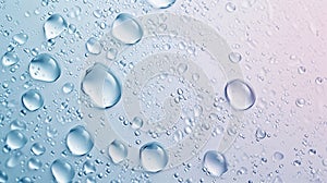 photograph capturing pristine water droplets delicately resting on a clear glass surface,