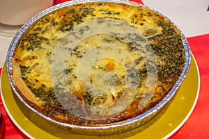 Photograph of Coronation Quiche following receipe released by King Charles