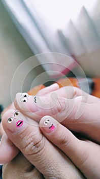 Photograph of finger Family