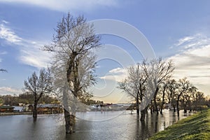 Photograph Of Flooded Land With Floating Houses And Huts On Sava River â€“ Block 45 â€“ New Belgrade â€“ Serbia