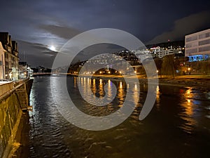 Full moon night in Zurich