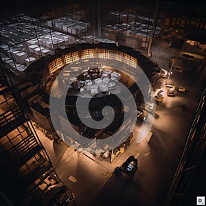 Robotic Arm Sorting and Packaging in Busy Warehouse