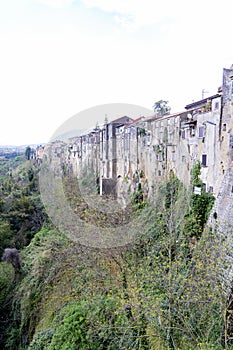 Photograph taken in Sant\'Agata de\' Goti, Italy, showcasing an aerial view of the ancient city