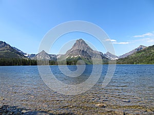 Two Medicine Lake in Glacier National Park in Montana photo