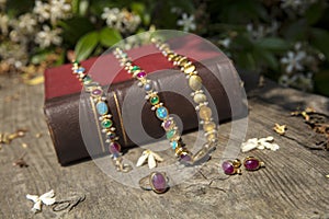 Photographed in Stillife, outdoors, Jewelry