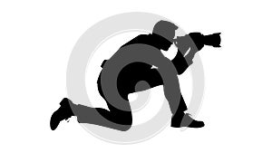 Photographer in Action - Creative Art Capture, vector design Generative AI