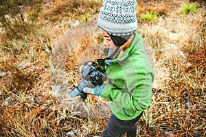 Photographer  asian women travel  nature. Travel relax. Photography Nature Flowers. Nature Study in the Jungle. Thailand