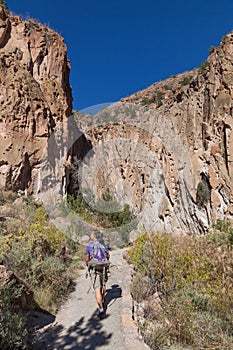 Photographer at Bandelier National Monument