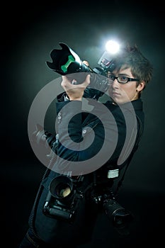 Photographer with camera