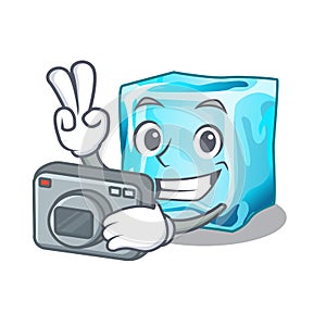 Photographer Ice cubes set on wiht character