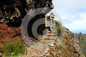Photographer at Madeira mountains
