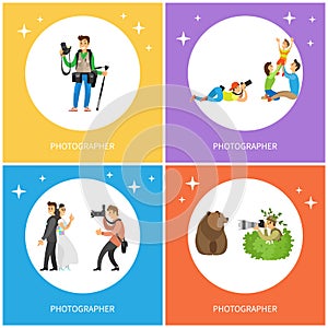 Photographer Making Pictures Bear, Wedding Couple photo