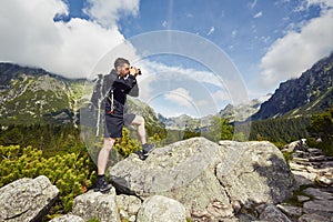 Photographer in the mountains