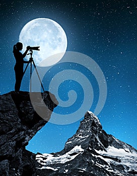 Photographer photographing Matterhorn