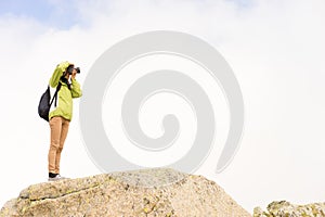 Photographer on a rock