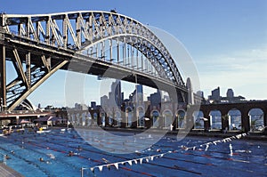 Swimming under Sydney Bridge and near the Opera House photo