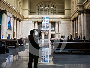 Photographer shoots Great Hall, Union Station, Chicago